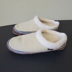Pendleton Womens Dormer‎ PWF19R10-108-8 Cream Sheepskin Mule Slippers Size 8